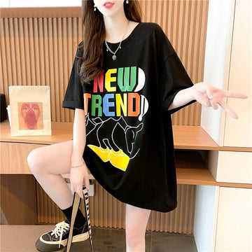 スタイリッシュ プリント 一目惚れ Tシャツ カットソー トップス＜U-3135＞