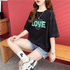 デザイン感 プリント チャーミング Tシャツ カットソートップス＜U-3151＞