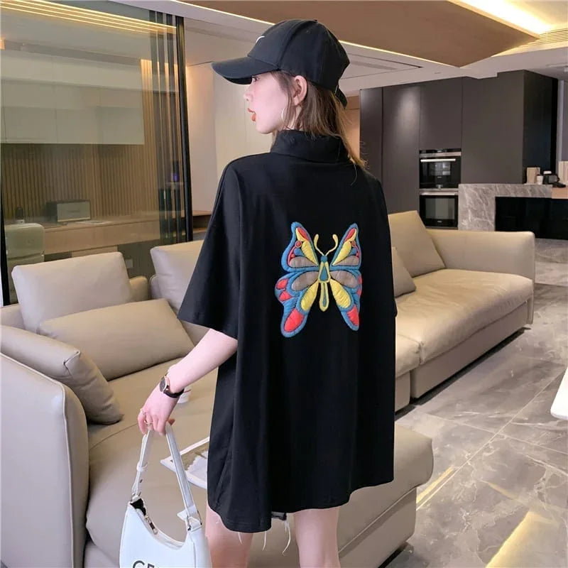 個性的なデザイン プリント 一目惚れ Tシャツ カットソー＜U-3044＞