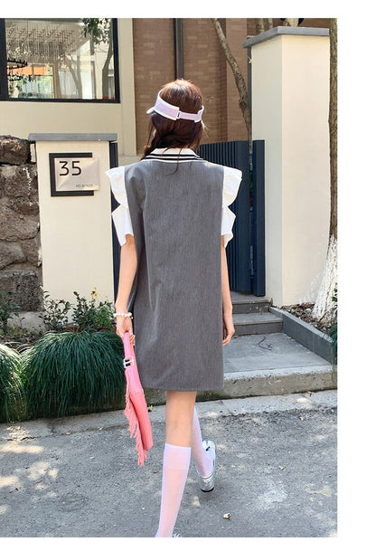 話題沸騰中 知的 美人度アップ ファッション 切り替え ワンピース＜U-8890＞