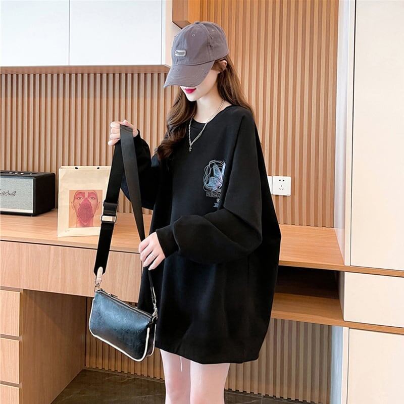 着心地抜群 プリント 女性力を高める スウェット パーカー＜U-3777＞