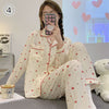 新商品 着心地良い 柔らかくて優しい印象 4種選択 トップス+パンツセット パジャマ<U-9130>