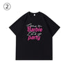 絶対流行 カジュアル 早い者勝ち ルーズ プリント全3色 2種選択可 男女兼用 半袖Tシャツ<U-9030>