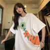 好感度満載 プリント 美感いっぱい Tシャツ カットソー＜U-3313＞
