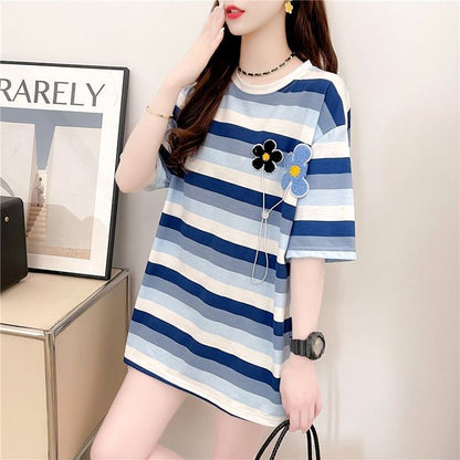 オシャレ度満点 プリント 美感いっぱい Tシャツ カットソー＜U-3296＞
