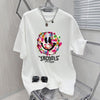 話題沸騰中 スマイリー カジュアル 半袖 Tシャツ <U-8651>
