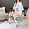 合わせやすい アルファベット ラウンドネック プリントTシャツ ゆったり ワンピース＜U-3992＞