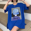 話題沸騰中 都市ファッショ 流行新作 オシャレ デザイン プリント全6色 半袖Tシャツ<U-9108>