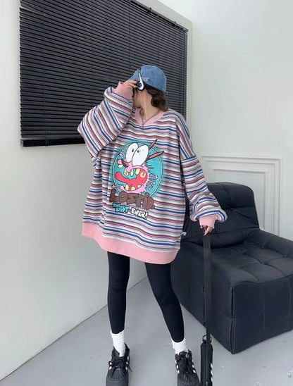【裹起毛】オシャレデザイン  sweet系可愛い スウェット<U-10564>