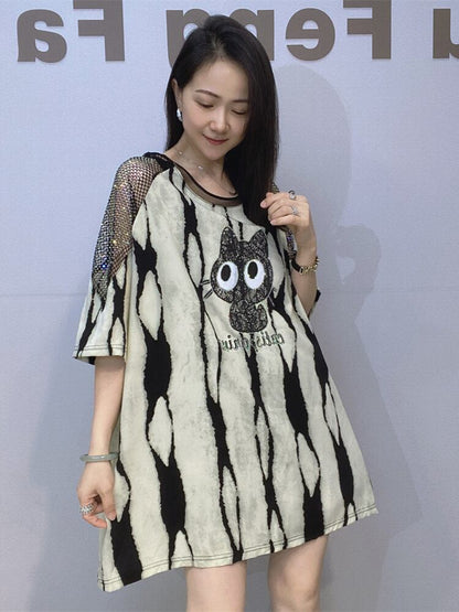 好感度UP 早い者勝ち 絶対流行 カジュアル 2色選択 Tシャツ<U-11575>