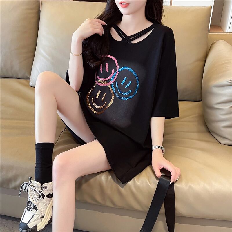 今季マストバイ スウィート 特別デザイン プリント 全2色 半袖Tシャツ<U-8538>