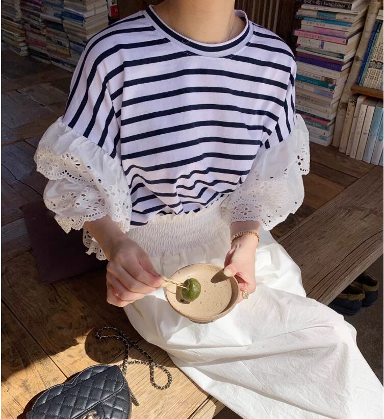 定番シンプル 大人可愛い 美人度アップ 早い者勝ち カジュアル 共2色 Tシャツ<U-12150>