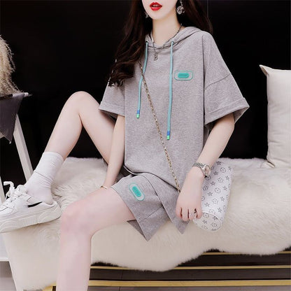 オシャレ度満点 Tシャツ＋ショートパンツ ゆったり感アップ セットアップ＜U-3466＞