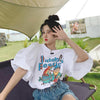 キュート プリント ファッション ゆったり 全4色 半袖 Tシャツ＜U-11521＞