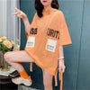 ゆったり感アップ 切り替え 美感いっぱい プリント Tシャツ カットソー＜U-3594＞