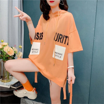 ゆったり感アップ 切り替え 美感いっぱい プリント Tシャツ カットソー＜U-3594＞