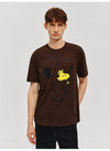 男女兼用 シンプル プリント 半袖 Tシャツ F-13493