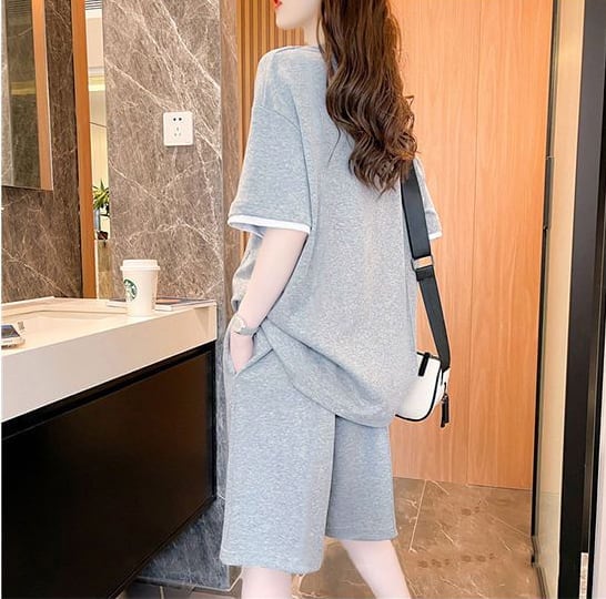 定番シンプル 半袖Ｔシャツⅹパンツセット全4色 カジュアル <U-8732>