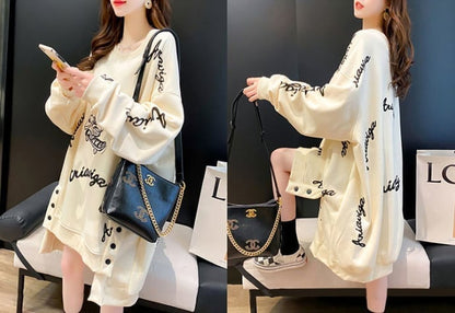 【裏起毛】大好評 ファッション 売り切れ必至 個性派 ルーズ 長スウェット<U-6217>