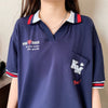 オシャレ度満点 切り替え カジュアル プリント Tシャツ カットソー＜U-3593＞