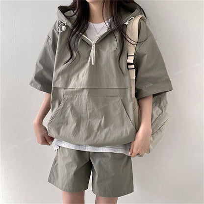 今季マストバイ カジュアル 真夏も快適 4色 半袖 Tシャツ ショートパンツ セットアップ ＜U-11156＞