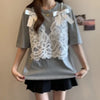 ファッション感満々 ロング丈 ゆったり 2色半袖Tシャツ＜U-10995＞