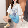 おすすめ新作 プリントTシャツ グラデーション ゆったり半袖＜U-2886＞
