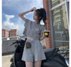 流行新作 美人度アップ 目を奪われる カジュアル 半袖Ｔシャツⅹパンツセット全2色<U-9104>