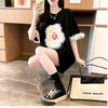 新作 好感度満載 個性的なデザイン ラウンドネック Tシャツ カットソー＜U-8405＞