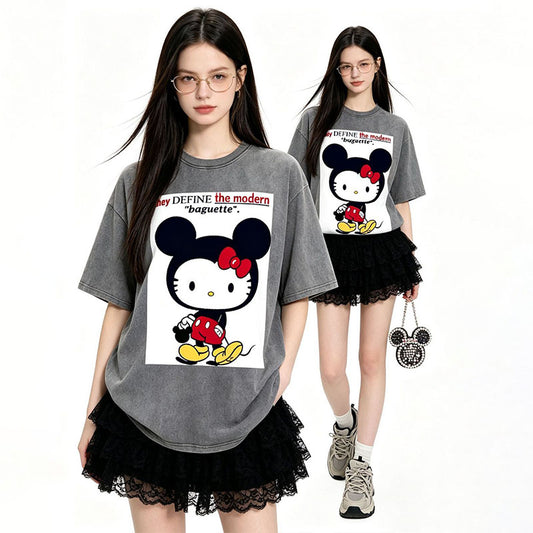 トレンド プリント カジュアル Tシャツ U-13477