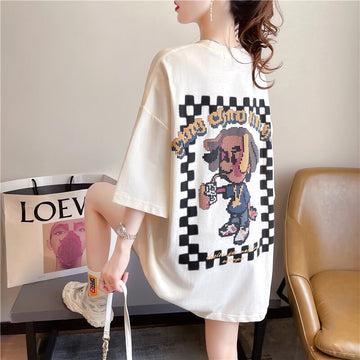 ゆったり感アップ 切り替え オシャレ度満点 プリント Tシャツ カットソー＜U-3478＞