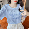 【半額！期間限定！！】大活躍 シフォン 定番シンプル 刺繍 全3色 Tシャツ カットソー ＜U-8601＞