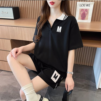 売り切れ必至  ルーズ 半袖Ｔシャツⅹパンツセット全2色<U-8190>