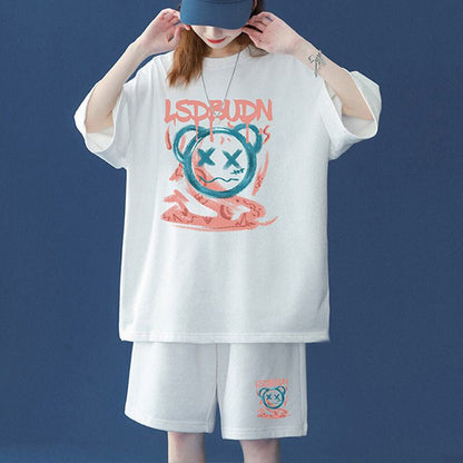 早い者勝ち  半袖Ｔシャツⅹパンツセット全4色 男女兼用<U-6554>