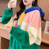 大人可愛いカラーマッチングフード付き