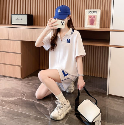 売り切れ必至  ルーズ 半袖Ｔシャツⅹパンツセット全2色<U-8190>