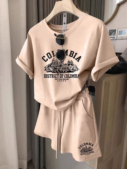 カジュアル 半袖 全４色 Tシャツ ショートパンツ セットアップ ＜U-11598＞