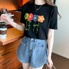 個性的なデザイン プリント 一目惚れ Tシャツ カットソー＜U-3273＞