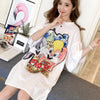 スタイリッシュ プリント 一目惚れ Tシャツ カットソー ワンピース＜U-3440＞