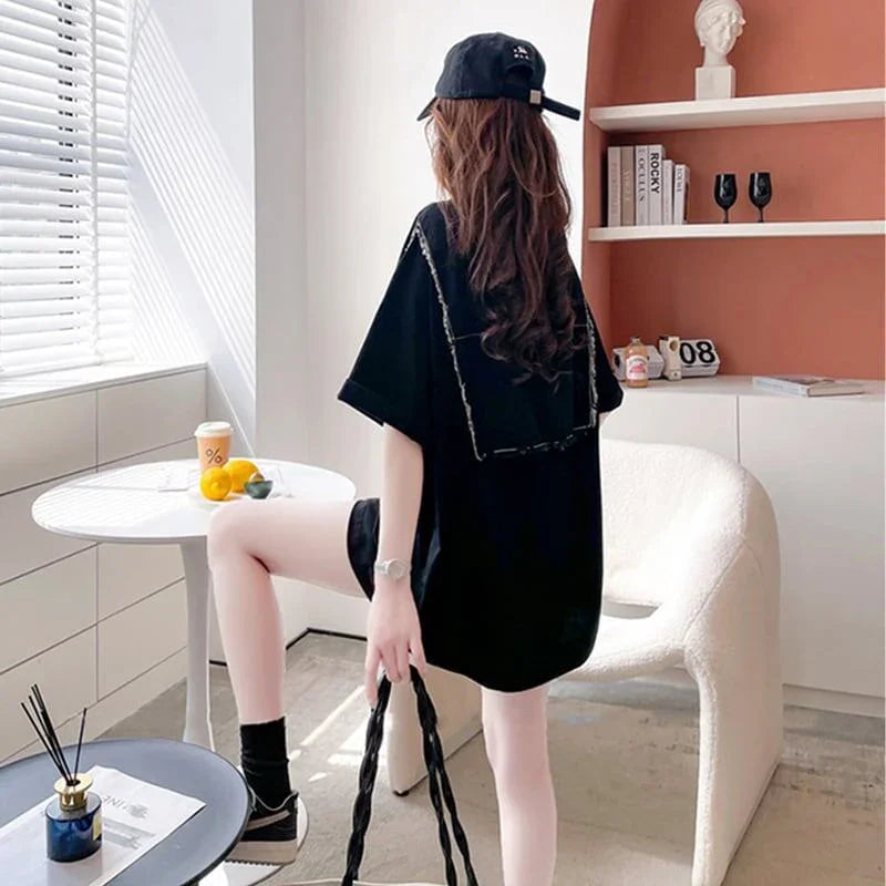 着心地抜群 切り替え 気質溢れる Tシャツ カットソー トップス＜U-3057＞