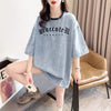 人気商品再入荷 アバンギャルド 着回し力抜群 ルーズ デニム 半袖Tシャツ<U-8804>
