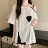 超人気商品 オフショルダー ファッション Tシャツ ＜U-8667＞