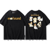 大人可愛い アバンギャルド カジュアル プリント 全6色 半袖 Tシャツ <U-11647>