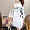 個性的なデザイン 切り替え 一目惚れ プリント Tシャツ カットソー＜U-3400＞