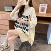ファッション 切り替え 個性派 プリント 3色選択 半袖Tシャツ＜U-8548＞