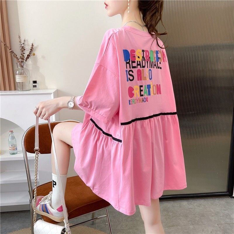 おすすめ スウィート ! 韓国系 ゆったりTシャツ半袖 全3色 <U-4943>