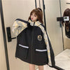 知的で品の良い カートゥーンプリント 一目惚れ ジッパー 長袖 ジャケット ブルゾン＜U-2474＞