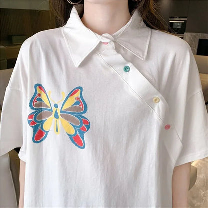 個性的なデザイン プリント 一目惚れ Tシャツ カットソー＜U-3044＞