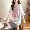 着心地抜群 切り替え 女性力を高める プリント Tシャツ カットソー＜U-3405＞