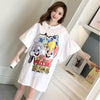 スタイリッシュ プリント 一目惚れ Tシャツ カットソー ワンピース＜U-3440＞